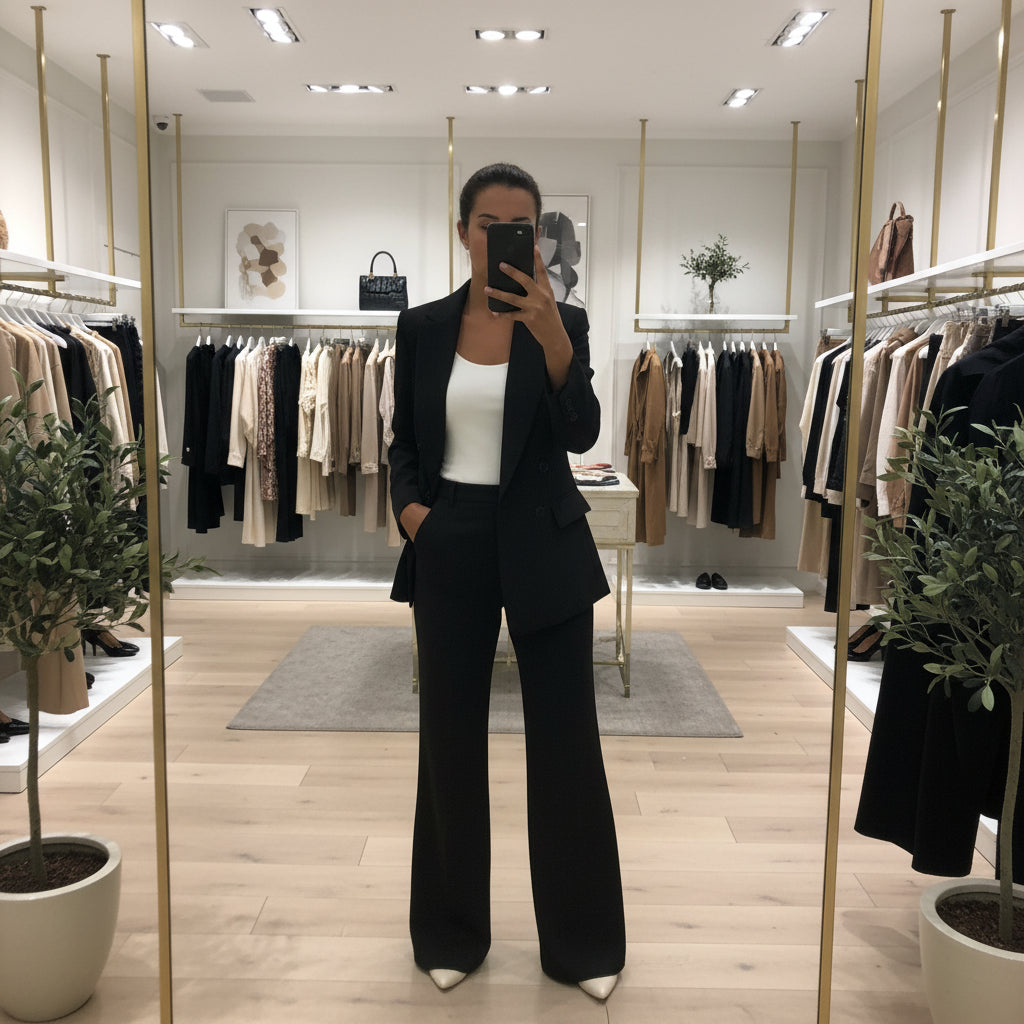Completo blazer donna Clairé MyLumerya – giacca e pantalone avorio sartoriale