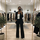 Completo blazer donna Clairé MyLumerya – giacca e pantalone avorio sartoriale
