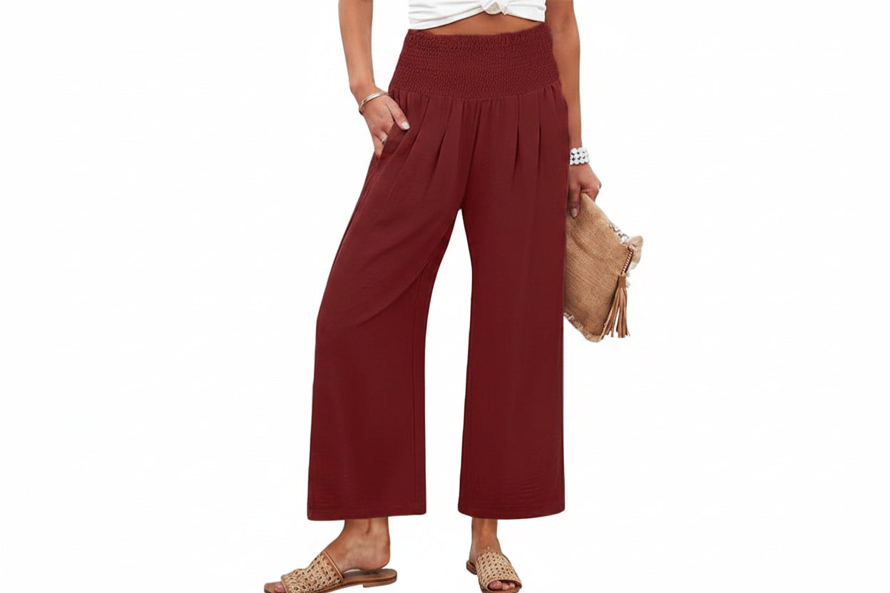 Completo donna Sage MyLumerya – top e pantalone a gamba ampia elegante
