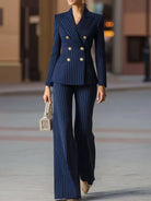 Completo doppiopetto donna Zyra MyLumerya – giacca strutturata e pantalone elegante
