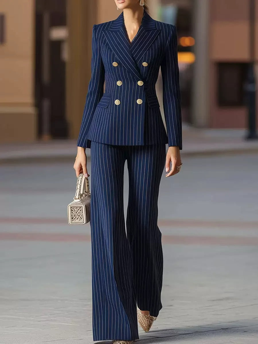 Completo doppiopetto donna Zyra MyLumerya – giacca strutturata e pantalone elegante
